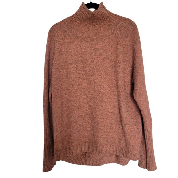 LOOK BY M Wool Blend Turtleneck Sweater Stretch Women's One Size - Picture 1 of 6